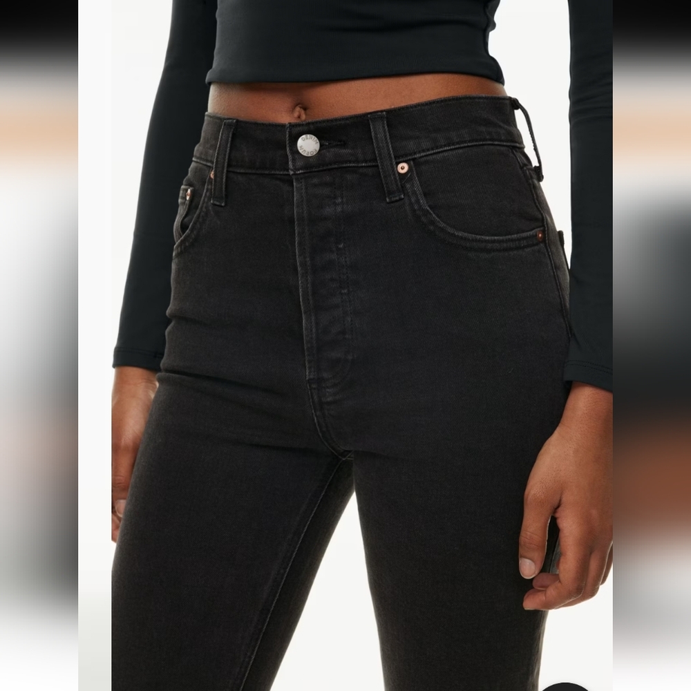 Aritzia Denim Forum the Yoko High-rise slim jeans,Black eyeliner,26/28L - Picture 2 of 16